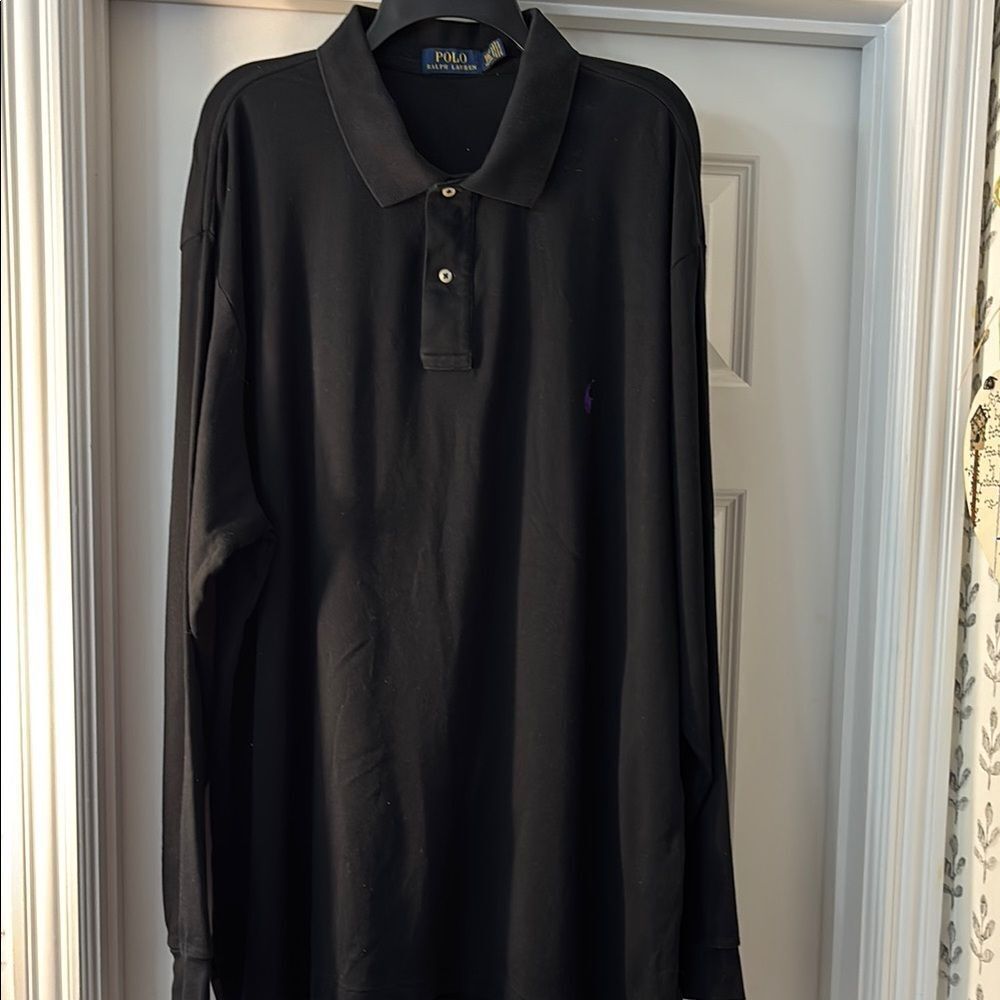 Polo by Ralph Lauren 3XLT Men's Black Long Sleeve Shirt